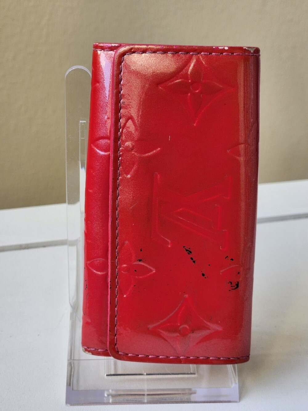 Louis Vuitton Pink/Red Vernis 4-Key Holder